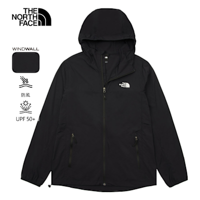 【The North Face 官方旗艦】北面男款黑色WindWall防風外套｜87VYKX7