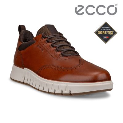 ECCO GRUUV STUDIO M 樂步都會皮革防水休閒正裝鞋 男鞋 深棕色