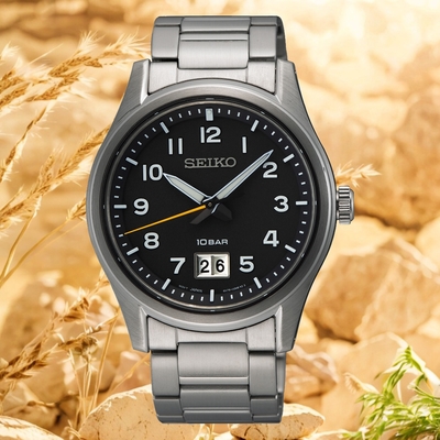 SEIKO 精工 CS系列 大視窗日期腕錶-35mm黑 SK040 6N76-00K0D.SUR569P1