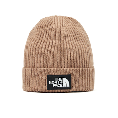 The North Face TNF 北面 北臉 男女保暖帽-棕色 LOGO BOX CUFFED BEANIE-NF0A3FJX6IH