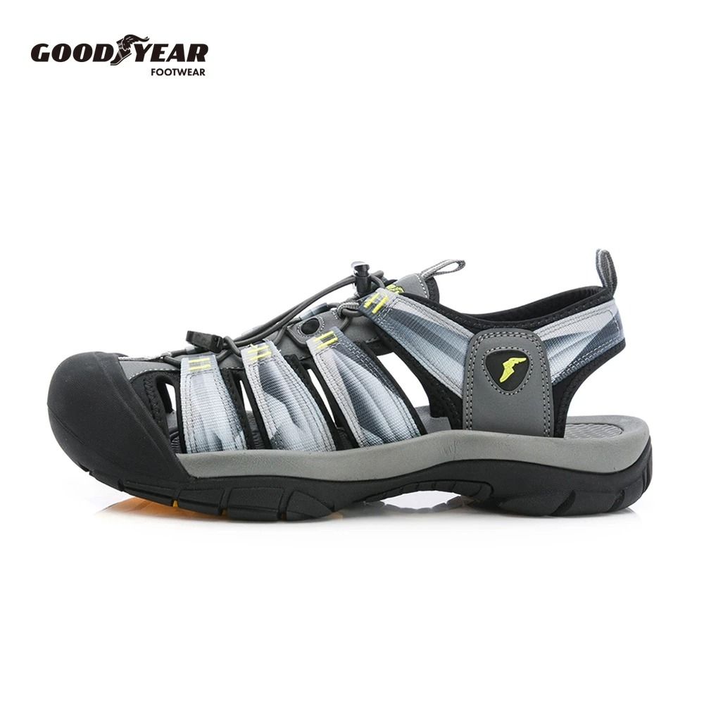 【GOODYEAR 固特異】希洛-束扣運動護趾涼鞋/男鞋 耐磨底 灰(GAMS63728) (灰色)