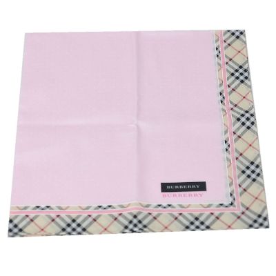 BURBERRY 經典品牌格紋字母LOGO圖騰帕領巾