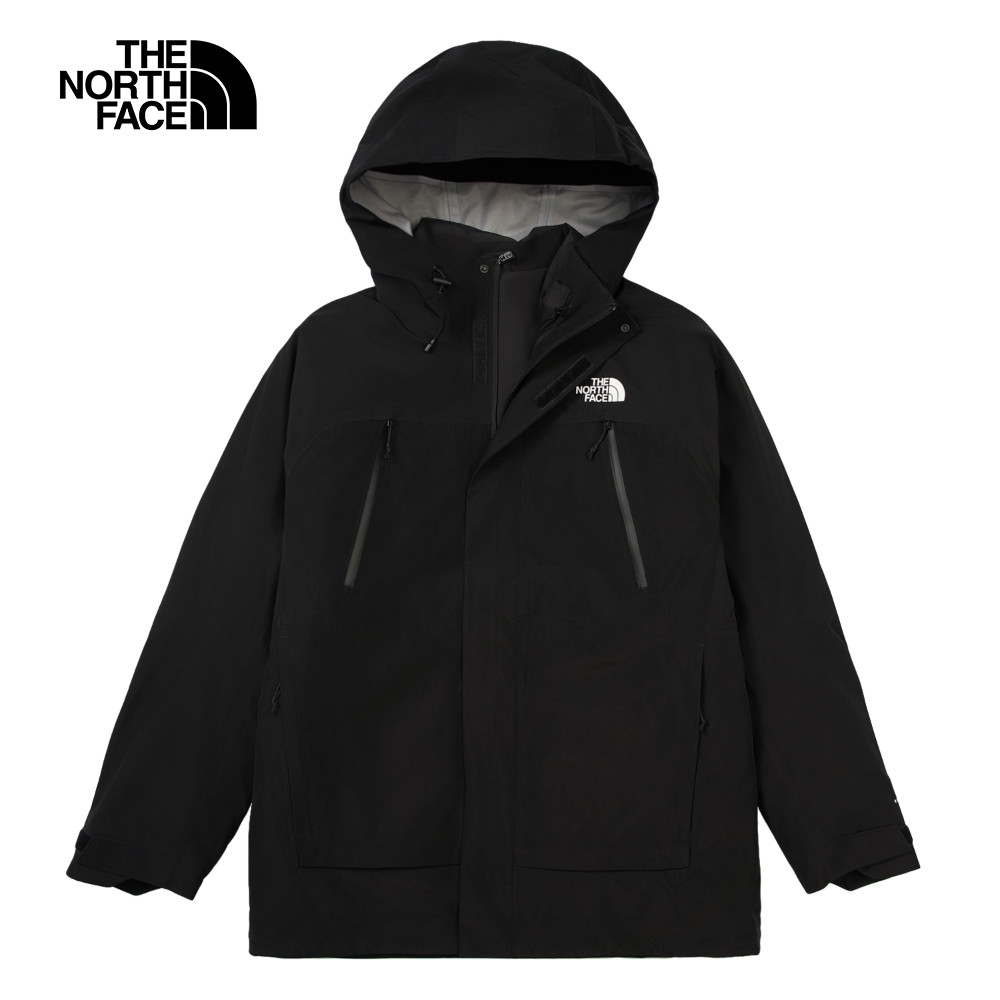 The North Face 官方旗艦】 北面男款黑色FUTURELIGHT防水透氣連帽三合