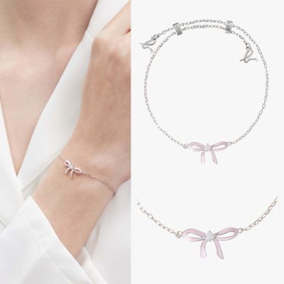 agnes b.bijoux 女款 925純銀 蝴蝶結手鍊 銀色