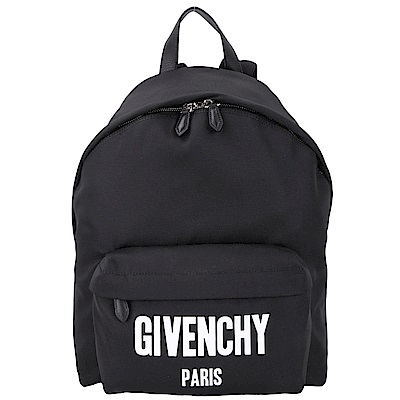 GIVENCHY Logomania 字母尼龍後背包(黑色)