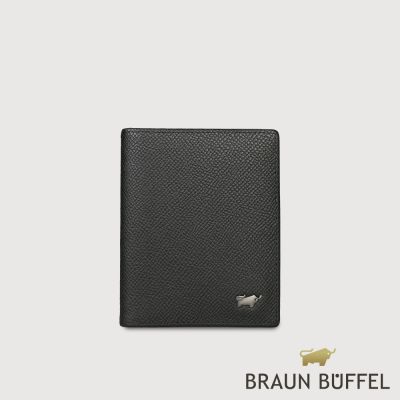 【BRAUN BUFFEL 德國小金牛】台灣總代理 HOMME-ZW 6卡名片夾-黑色/BF599-401-BK