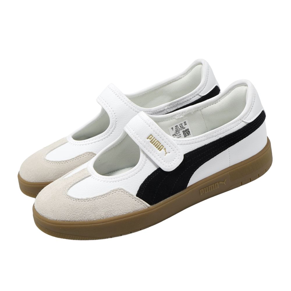 Puma 休閒鞋 Ascenso Jane 女鞋 白 黑 復古 拼接 膠底 瑪莉珍鞋 408075-02