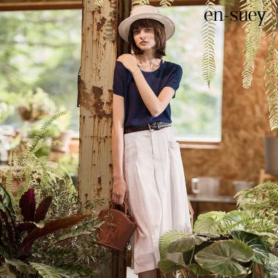 【en-suey 銀穗】變化口袋百褶長裙