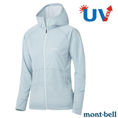 【mont-bell】女 COOL F-Z HOODIE UV連帽外套.輕薄夾克.風衣 1114637 LBL 淺藍