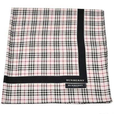 BURBERRY 經典品牌格紋字母LOGO圖騰帕領巾