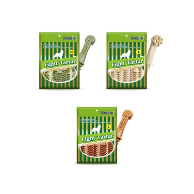 Bone Plus-牛奶/起司/超效動能雙頭潔牙骨 平裝包 100g x 6入組