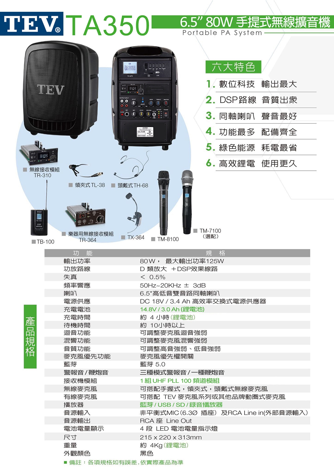 TEV TA350-1 - 詳情1