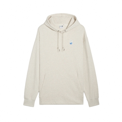 Puma 帽T Downtown 180 男款 米白 綠 寬鬆 抽繩 情侶款 中性款 連帽上衣 62437690