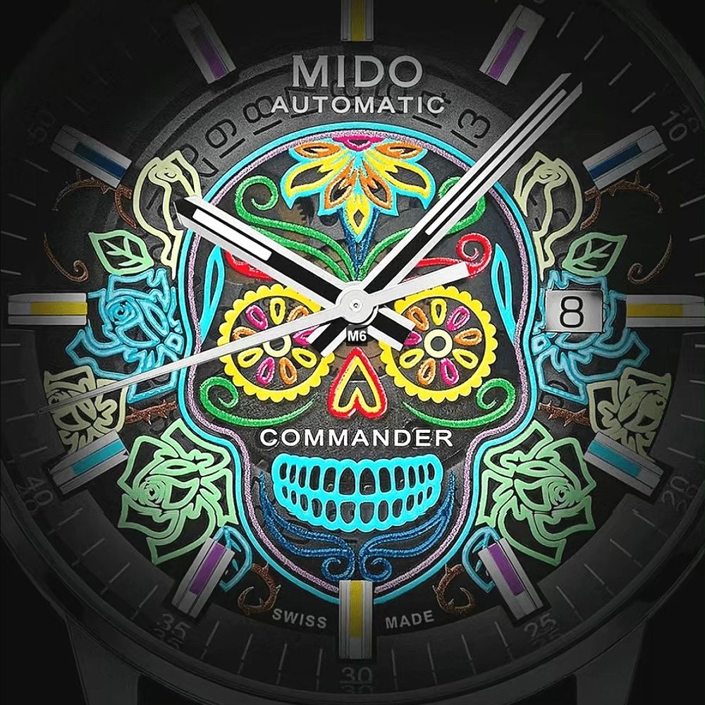 MIDO美度最後乙套Commander Gradient Catrines香榭系列墨西哥亡靈節M6