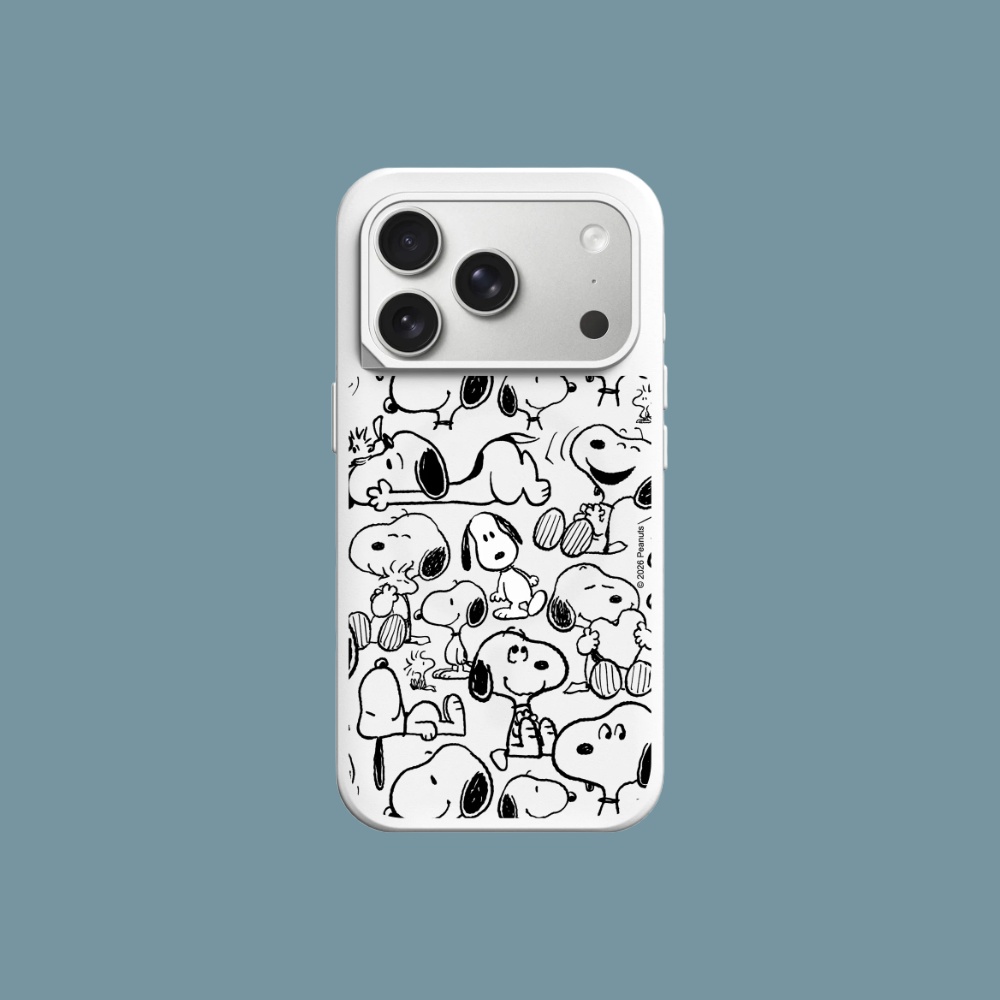 犀牛盾 iPhone 15/16/17/18系列 SolidX MagSafe兼容 強化吸震緩衝防摔磁吸手機殼/Snoopy史努比-找我嗎？ (經典白)
