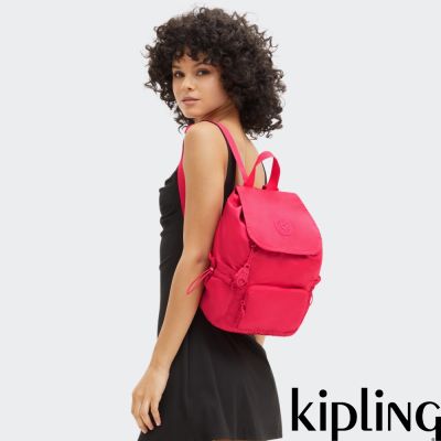 質感莓粉束口後背包