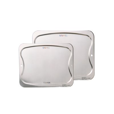 TiANN 鈦安純鈦餐具 專利萬用鈦砧板大+中優惠組(大款-36x30cm)(中款-28x23cm)／砧盤／沾板／切菜板／烘焙烤盤／露營餐盤