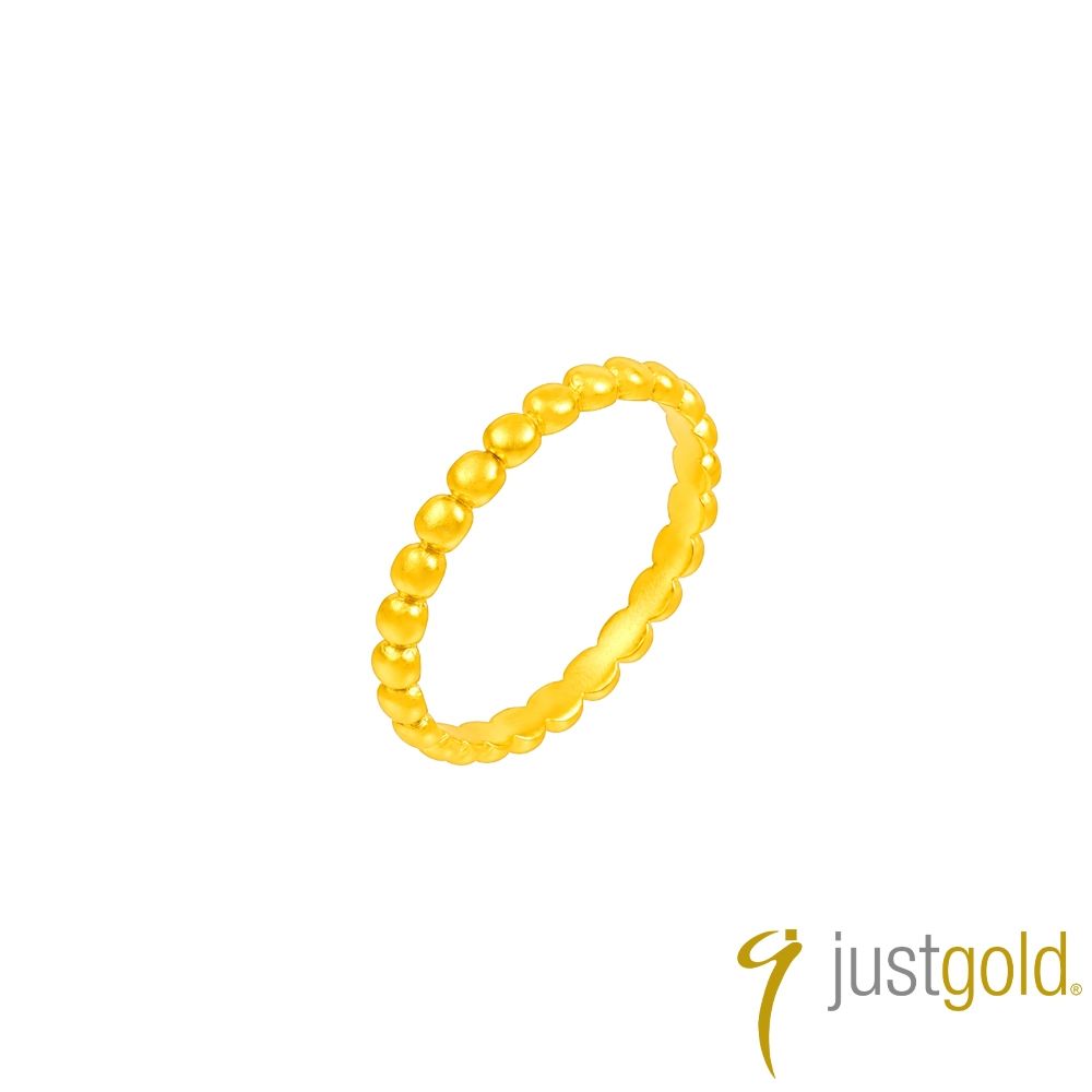 【Just Gold 鎮金店】雋藏_珠韻 黃金戒指