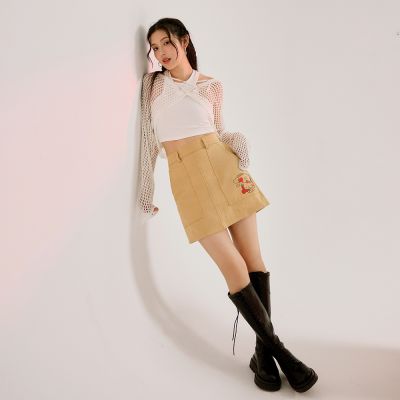 OB嚴選-KITTY CUTIE LAND．純棉蝴蝶結口袋短裙《KB1498-》