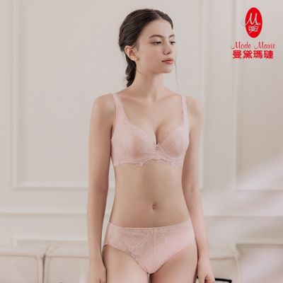 曼黛瑪璉 雙弧 中腰三角內褲 M-XXL(戀空粉)