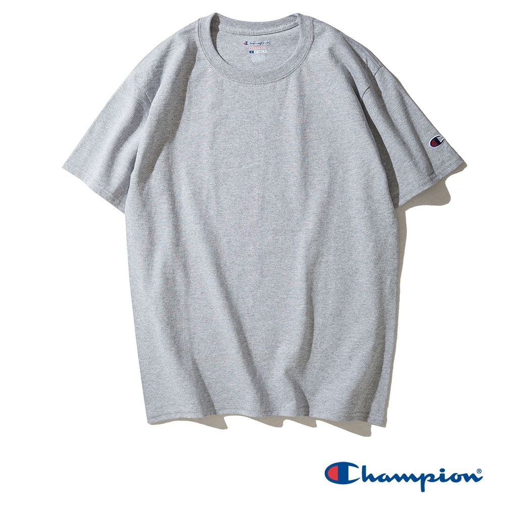 Champion 官方直營-男女款 純棉素色短袖TEE-5色 (灰色系)