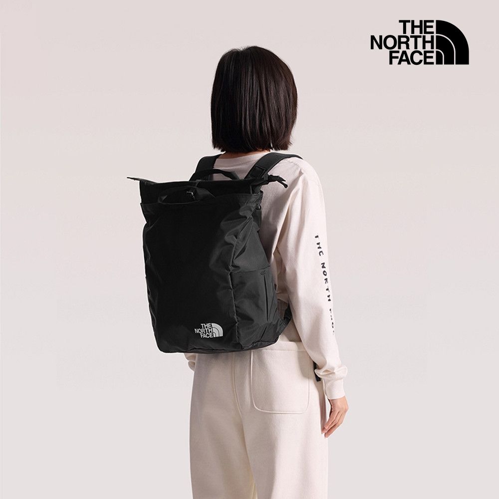 【The North Face 官方旗艦】北面男女款黑色休閒後背包｜8HNSJK3 筆電包/登山包