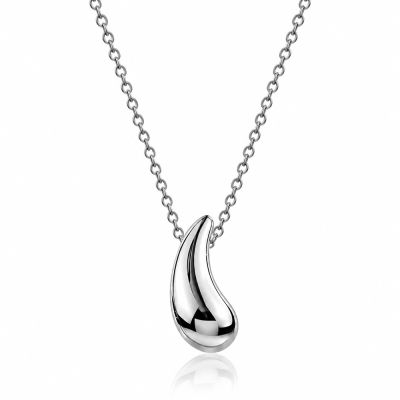 (近新品) Tiffany&Co. 蒂芙尼 水滴造型925純銀項鍊-12mm