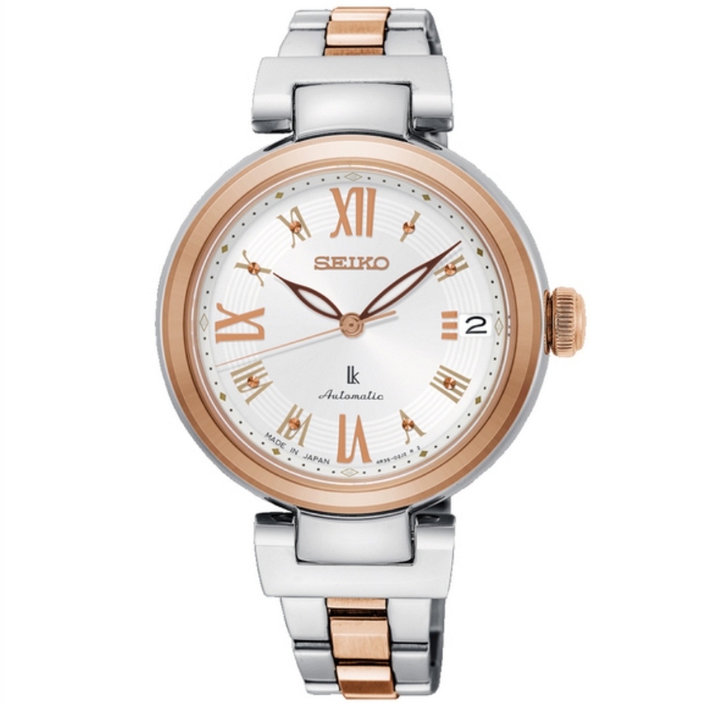 SEIKO精工LUKIA優雅玫瑰金機械腕錶禮物送禮推薦4R35-02X0KS
