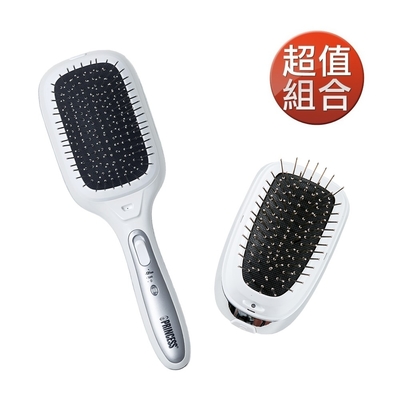 PRINCESS荷蘭公主 負離子電動按摩梳/長柄+無柄 529431+529432 超值組