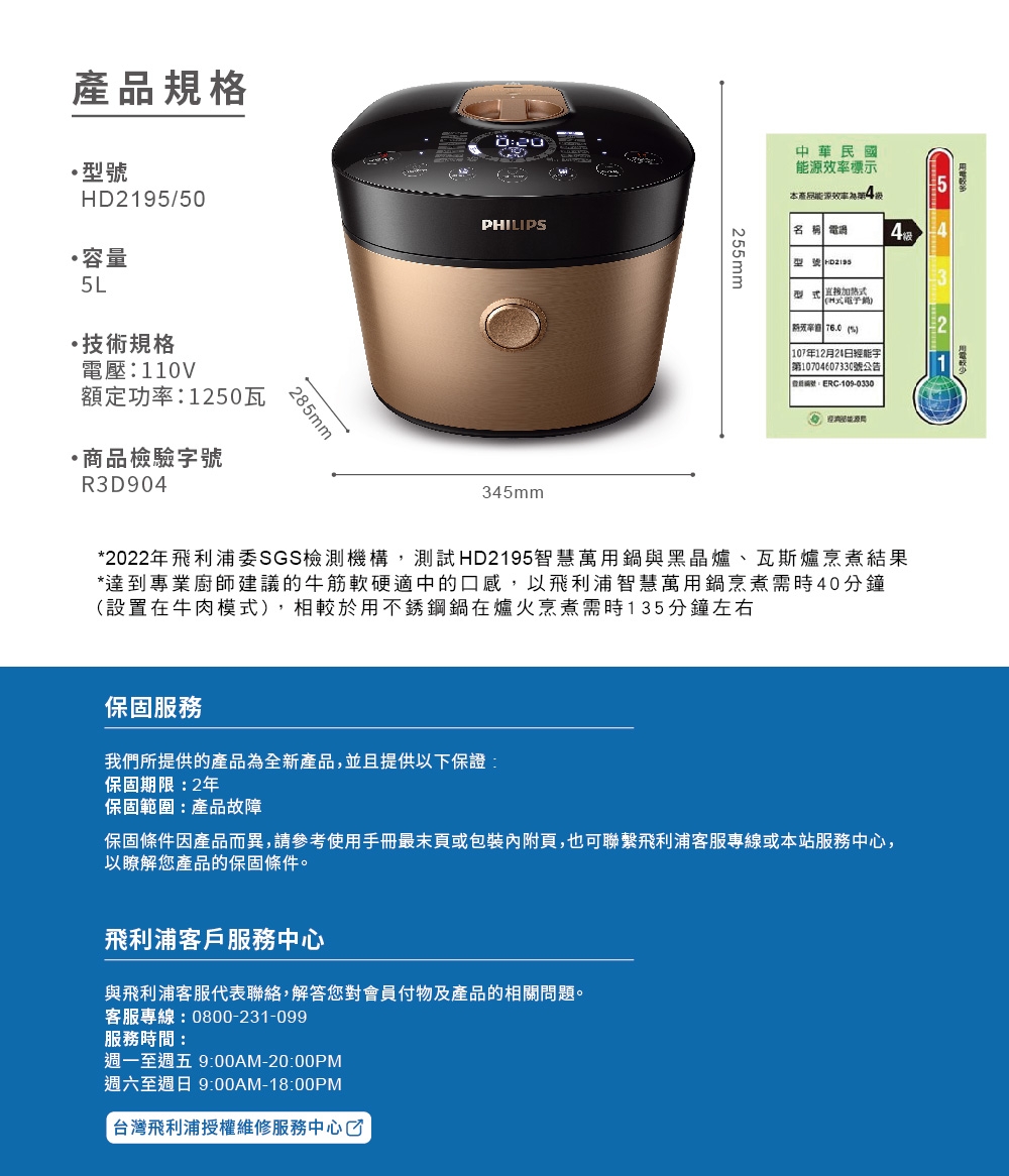 PHILIPS飛利浦 HD2195 - 詳情9