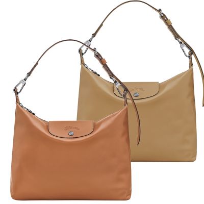 LONGCHAMP Le Pliage Xtra hobo M 牛皮半月型單肩包-2色可選