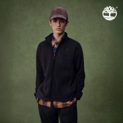 Timberland官方旗艦 男款黑色抓絨外套|A6BM4001