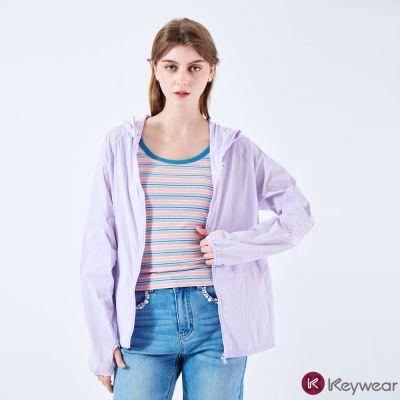 KeyWear奇威名品 超強抗UV輕盈時尚防曬外套-紫色