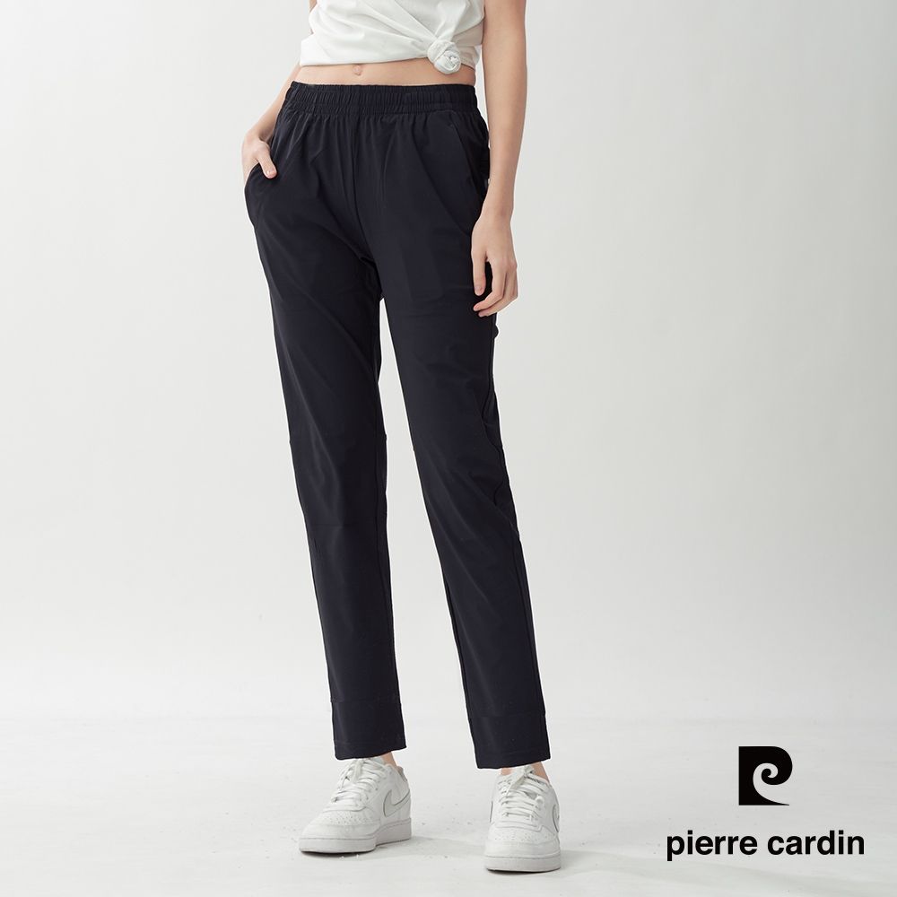 pierre cardin 皮爾卡登 網路獨家 男女款 冰絲涼感速乾褲(多款任選) (女款-黑色(平口))
