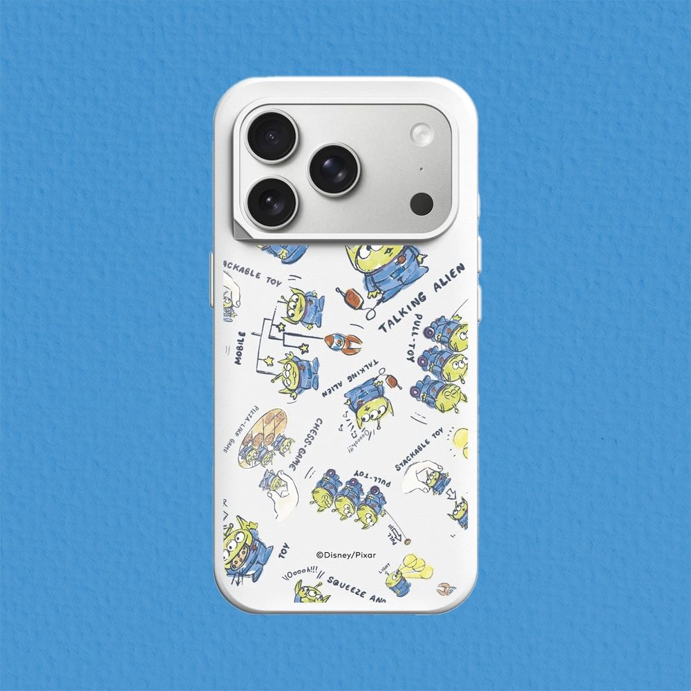 犀牛盾 iPhone 15/16/17系列 SolidX強化吸震緩衝防摔手機殼/玩具總動員-三眼怪樂園 (經典白)