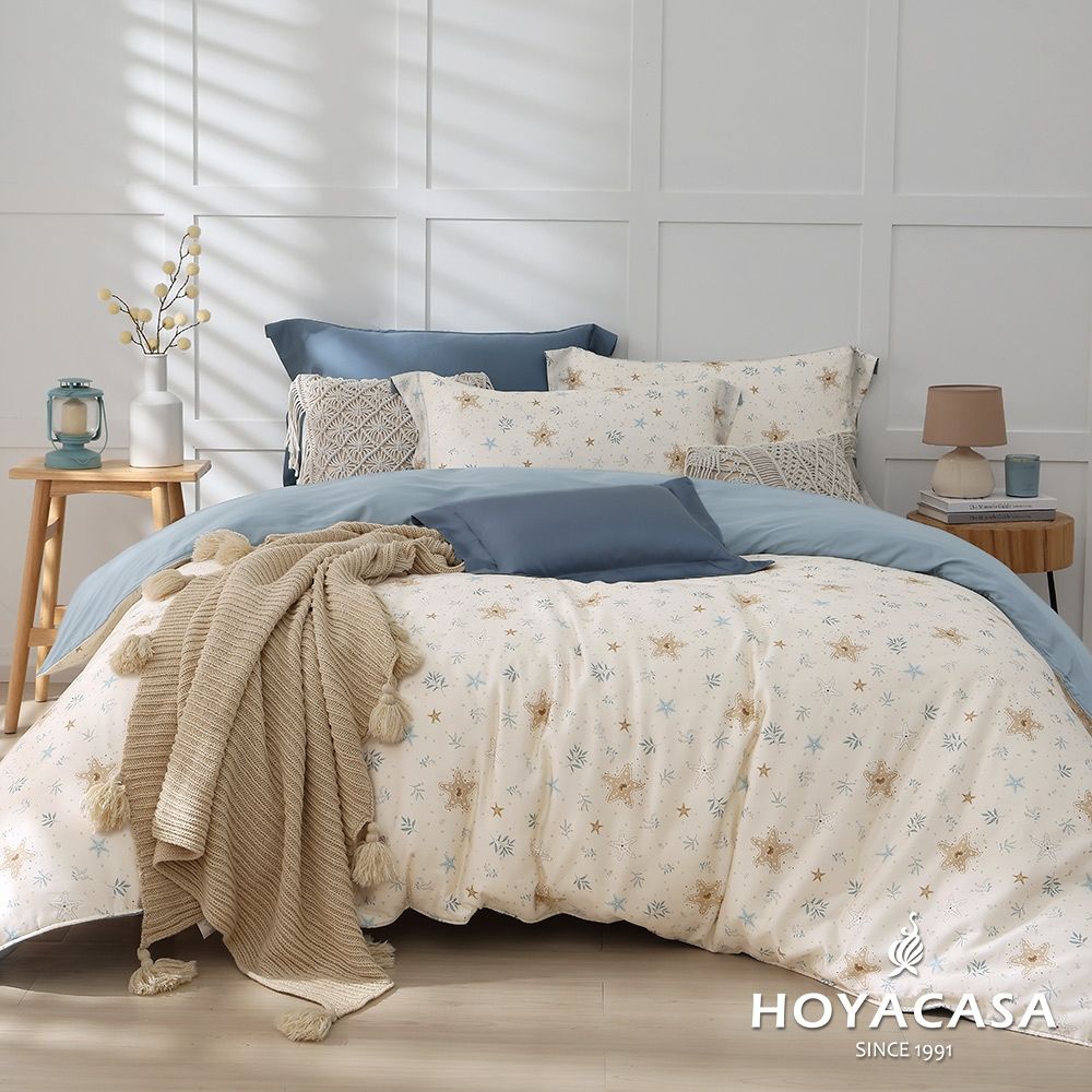 HOYACASA 60支抗菌天絲兩用被床包組(雙人/加大)-多款任選 (星海微旅)