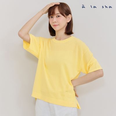 a la sha Qummi短袖針織上衣