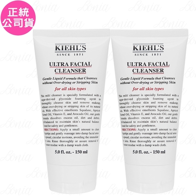 Kiehls契爾氏 Kiehl s 契爾氏 冰河保濕潔面乳(150ml)*2(公司貨)
