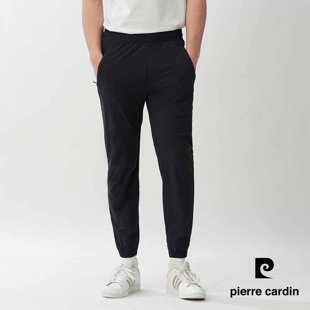 pierre cardin 皮爾卡登 網路獨家 男女款 冰絲涼感速乾褲(多款任選) (男款-黑色(束口))