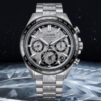 CITIZEN 星辰 ATTESA 隱耀款 韋禮安配戴 光動能 GPS對時 鈦 計時男錶 送禮 禮物 推薦 CC4076-65A