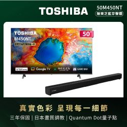 TOSHIBA東芝REGZA 50型4K QLED Google TV液晶顯示器50M450NT | 電視