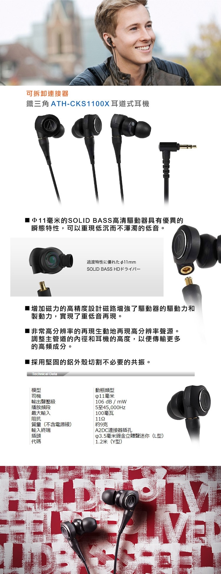 audio-technica鐵三角 ATH-CKS1100X - 詳情1