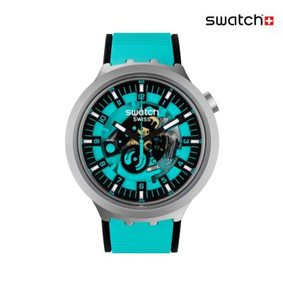 Swatch MINT TRIM 大錶面金屬手錶/男錶/女錶/瑞士製造 SB07S111 (47mm)
