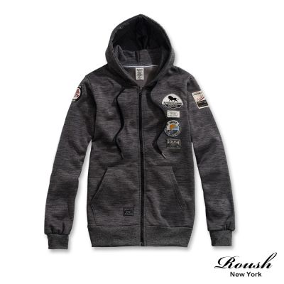 Roush 美式多貼布雲彩刷毛連帽外套(2511999)