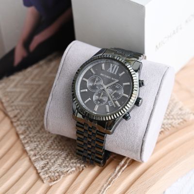 MICHAEL KORS 三眼羅馬時標手錶(炭灰色/38mm)