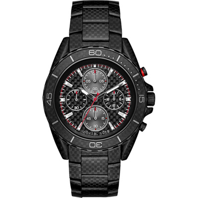 Michael Kors Jet Master 飆速碳纖維計時錶 寵愛媽媽 送禮推薦-黑/43mm MK8455