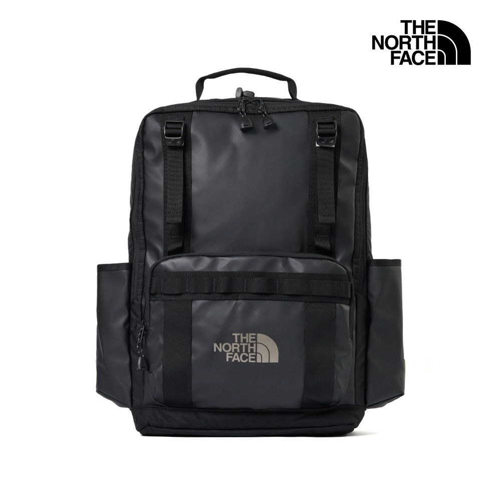 【The North Face 官方旗艦】 北面男女款黑色DWR防潑水大容量多功能休閒後背包｜8BK4BIA 筆電包/登山包