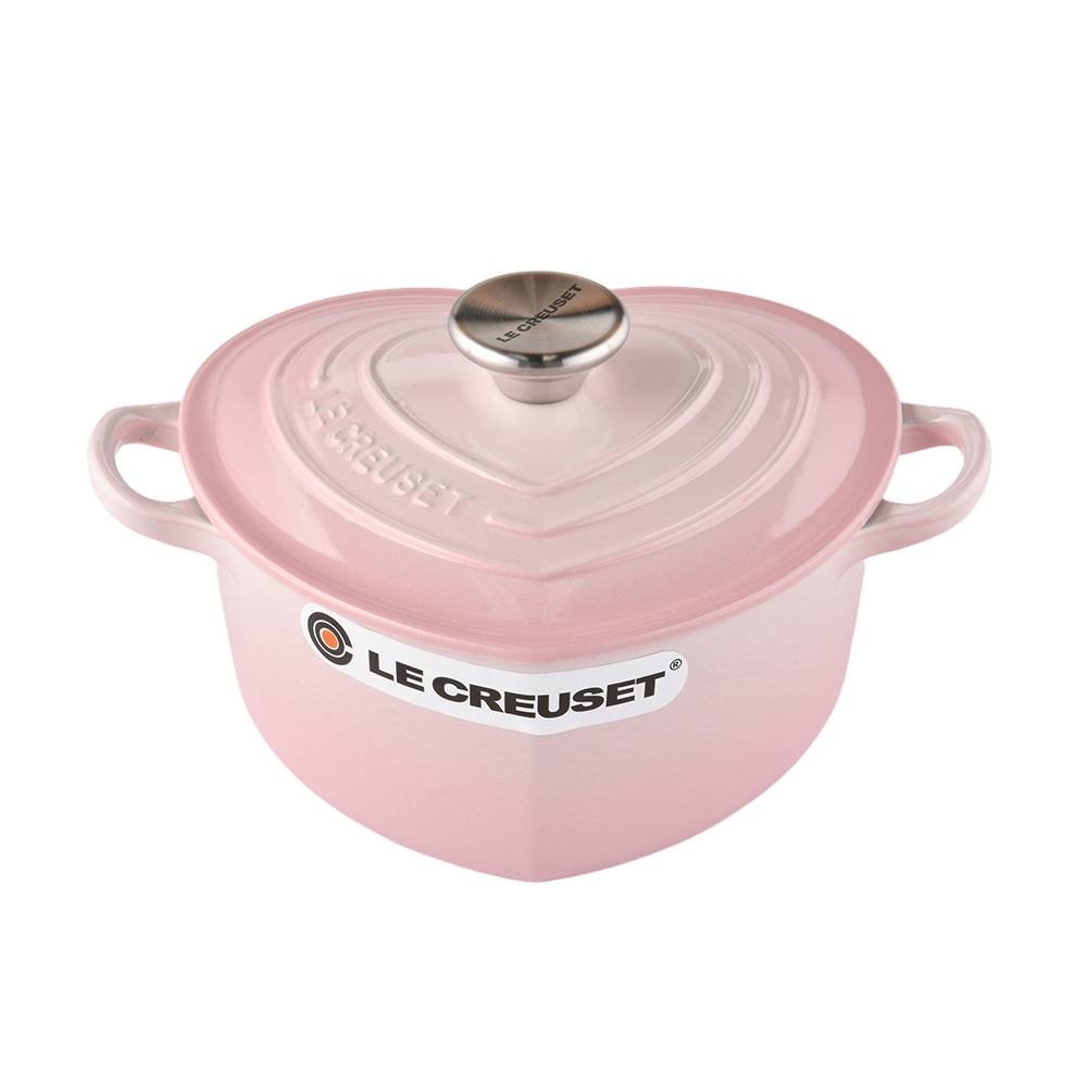 Le Creuset 琺瑯鑄鐵愛心鍋20cm 1.9L 貝殼粉湯鍋燉鍋(電磁爐IH爐可用