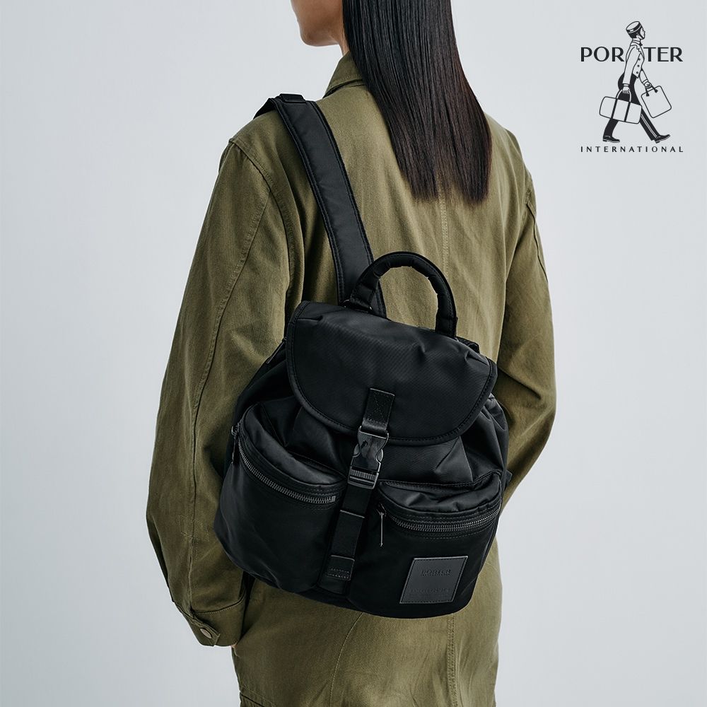 PORTER INTERNATIONAL - 半圓美學SEMI後背包(M) - 黑