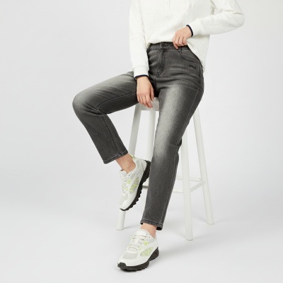 FILA 女牛仔褲-黑色 5PNA-1748-BK